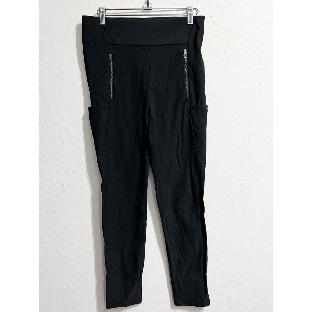 Athleta Pants Size 4 Hybrid Cargo Zipper Leggings Tights Black Pockets Active